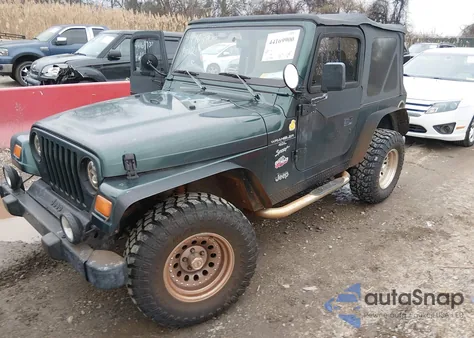 1999 Jeep Wrangler Sport из США, поврежденный, VIN 1J4FY19S9XP468625